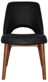 CHAIR ALBURY TIMBER LIGHT WALNUT + VINYL BLACK
