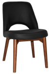CHAIR ALBURY TIMBER LIGHT WALNUT + VINYL BLACK