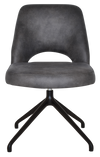 CHAIR ALBURY TRESTLE V2 BLACK + EASTWOOD SLATE
