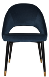 CHAIR CHEVRON METAL BLACK BRASS + REGIS NAVY
