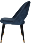 CHAIR CHEVRON METAL BLACK BRASS + REGIS NAVY