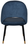 CHAIR CHEVRON METAL BLACK BRASS + REGIS NAVY