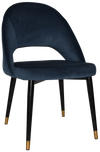 CHAIR CHEVRON METAL BLACK BRASS + REGIS NAVY