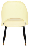 CHAIR CHEVRON METAL BLACK BRASS + UNUPHOLSTERED