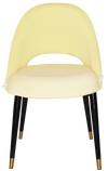 CHAIR CHEVRON METAL BLACK BRASS + UNUPHOLSTERED