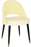 CHAIR CHEVRON METAL BLACK BRASS + UNUPHOLSTERED