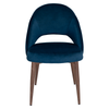 CHAIR CHEVRON METAL LIGHT WALNUT + REGIS NAVY