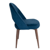 CHAIR CHEVRON METAL LIGHT WALNUT + REGIS NAVY