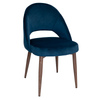 CHAIR CHEVRON METAL LIGHT WALNUT + REGIS NAVY