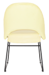 CHAIR CHEVRON SLED BLACK + UNUPHOLSTERED