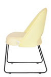 CHAIR CHEVRON SLED BLACK + UNUPHOLSTERED