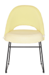 CHAIR CHEVRON SLED BLACK + UNUPHOLSTERED
