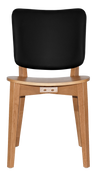 CHAIR DAKOTA LIGHTOAK - VINYL BLACK