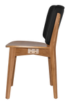 CHAIR DAKOTA LIGHTOAK - VINYL BLACK