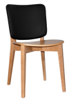 CHAIR DAKOTA LIGHTOAK - VINYL BLACK