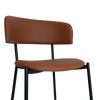 CHAIR LUGANO UPH 2 BLACK - VINYL TAN