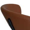 CHAIR LUGANO UPH 2 BLACK - VINYL TAN
