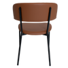 CHAIR LUGANO UPH 2 BLACK - VINYL TAN