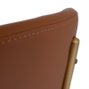 CHAIR LUGANO UPH 2 BRASS - VINYL TAN