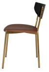 CHAIR MARCO BRASS - BLACK - VINYL TAN