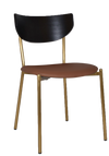 CHAIR MARCO BRASS - BLACK - VINYL TAN