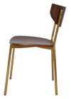 CHAIR MARCO BRASS - LIGHT WALNUT (SEAT AND BACK)