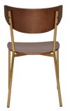 CHAIR MARCO BRASS - LIGHT WALNUT (SEAT AND BACK)