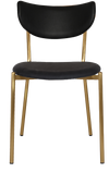 CHAIR MARCO BRASS VINYL BLACK (BACK & SEAT)