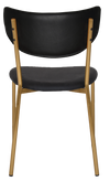 CHAIR MARCO BRASS VINYL BLACK (BACK & SEAT)