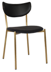 CHAIR MARCO BRASS VINYL BLACK (BACK & SEAT)