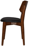 CHAIR PHOENIX LIGHTWALNUT - VINYL BLACK