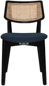 CHAIR PHOENIX RATTAN BLACK - GRAVITY NAVY