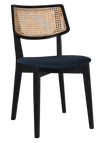 CHAIR PHOENIX RATTAN BLACK - GRAVITY NAVY