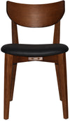 CHAIR RIALTO LIGHTWALNUT - VINYL BLACK