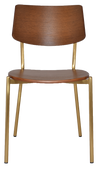 CHAIR TEXAS BRASS - LIGHT WALNUT (BACK & SEAT)