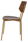 CHAIR TEXAS BRASS - LIGHT WALNUT (BACK & SEAT)