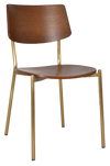 CHAIR TEXAS BRASS - LIGHT WALNUT (BACK & SEAT)