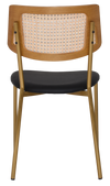 CHAIR TEXAS BRASS - RATTAN LIGHT OAK - VINYL BLACK