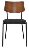 CHAIR TEXAS BLACK - LIGHT WALNUT - VINYL BLACK