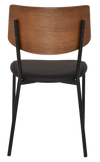 CHAIR TEXAS BLACK - LIGHT WALNUT - VINYL BLACK
