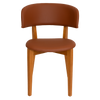 CHAIR TORINO UPH 2 LIGHTOAK - VINYL TAN