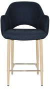 STOOL ALBURY ARM 650 METAL BIRCH + GRAVITY NAVY