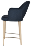 STOOL ALBURY ARM 650 METAL BIRCH + GRAVITY NAVY