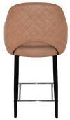 STOOL ALBURY ARM 650 METAL BLACK + PELLE/BENITO TAN