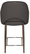 STOOL ALBURY ARM 650 METAL LIGHT WALNUT + VINYL CHARCOAL