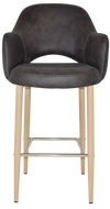STOOL ALBURY ARM 750 METAL BIRCH + EASTWOOD SLATE