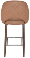 STOOL ALBURY ARM 750 METAL LIGHT WALNUT + PELLE/BENITO TAN
