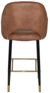 STOOL ALBURY ARM 750 METAL BLACK BRASS + EASTWOOD TAN