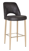 STOOL ALBURY SIDE 750 METAL BIRCH + EASTWOOD SLATE