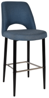 STOOL ALBURY SIDE 750 METAL BLACK + GRAVITY DENIM